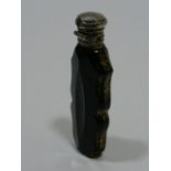 James Giles 18thC. Silver Topped Glass Scent Bottle (Wear To Gilding)
