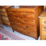 A Georgian Mahogany Chest Of Drawers With Ivory Keyholes