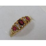 18ct Gold Ruby & Diamond Ring