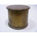 A WW1 Brass Tobacco Box Formed From Military Shell