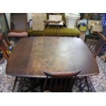 A 1950'S Ercol Elm Dining Table & Chairs