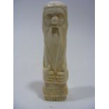 A 19thC. Chinese Sage Carved Bone Figure