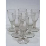 A Set Of Six Georgian Air Twist Wine Glasses