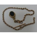 A Victorian 9ct Gold Albert Chain With Fob Approx. 22g