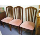 Four Dining Chairs & Two Carvers
