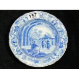 19thC. Spode Blue & White Transferware Plate