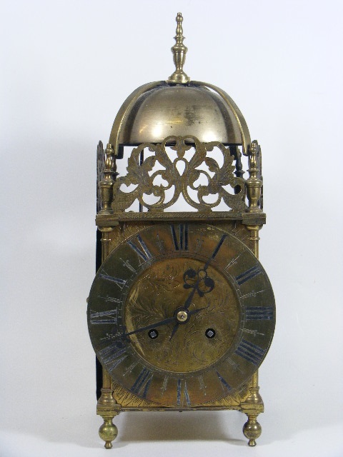19thC. Brass Lantern Clock