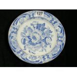 19thC. Blue & White Transferware Plate