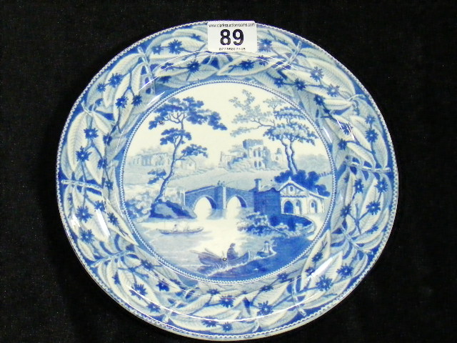 19thC. Blue & White Transferware Plate