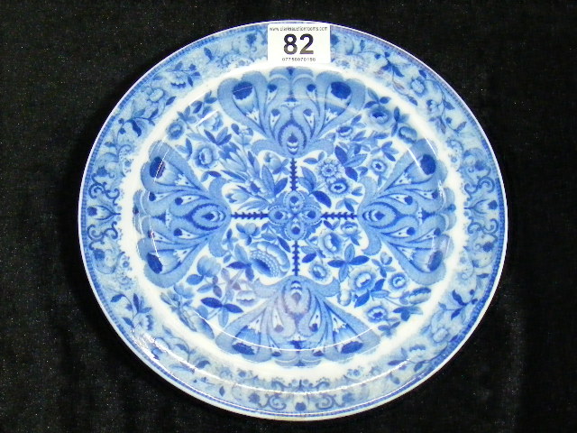 19thC. Spode Blue & White Transferware Plate