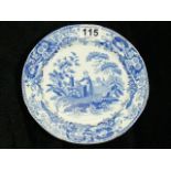 Two 19thC. Spode Blue & White Transferware Plates