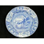 Three 19thC. Spode Blue & White Transferware Plates