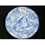 19thC. Blue & White Transferware Plate