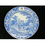 19thC. Blue & White Transferware Plate