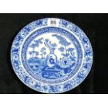 19thC. Wedgwood Blue & White Transferware Plate