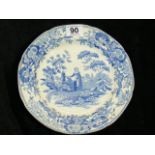 Two 19thC. Spode Blue & White Transferware Plates