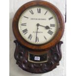 A Drop Dial Fusee Wall Clock With 11in. Dial By Kressinger, Plymouth