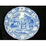 19thC. Spode Blue & White Transferware Plate