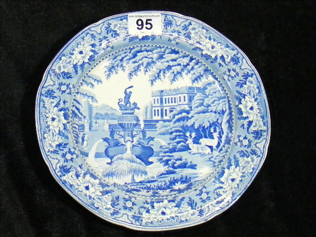 19thC. Blue & White Transferware Plate