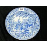 19thC. Blue & White Transferware Plate