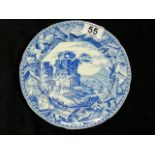 19thC. Masons Blue & White Transferware Plate