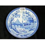 19thC. Blue & White Transferware Plate