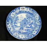 19thC. Blue & White Transferware Plate