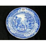 19thC. Blue & White Transferware Plate, Possibly Wedgwood