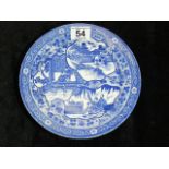 19thC. Blue & White Transferware Plate