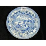 19thC. Blue & White Transferware Plate