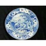 19thC. Phillips Longport Blue & White Transferware Plate