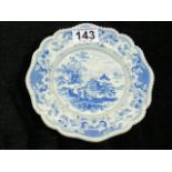 Two 19thC. Stone China Blue & White Transferware Plates