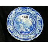 19thC. Blue & White Transferware Plate