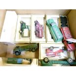 Two vintage Dinky die-cast petrol tankers and a quantity of other vintage and modern die-cast