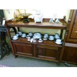 Late Victorian mahogany buffet fitted one shelf with cupboard below