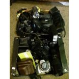 Cameras - Quantity of 35mm camera bodies, lenses, accessories etc