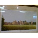 After K.S. Todd - Coloured print 'Clifton College', framed and glazed