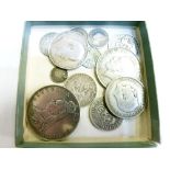 Coins - Victorian double-florin 1887 together with a small quantity of other G.B. silver coinage
