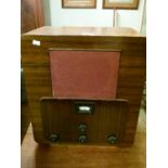 1930's period walnut cased radio