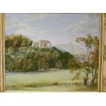 Kenneth Butterfield - Oil on canvas - Dunster Castle And Conygar Tower, signed, framed