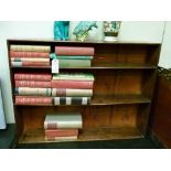 Late 19th Century mahogany wall hanging shelves having two fixed shelves