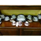 Noritake part coffee set having typical Japan decoration together with an extensive late 19th