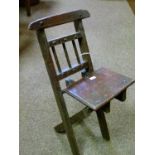 Early 20th Century oak folding child's chair