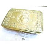 World War I Christmas 1914 brass gift box