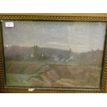 C.F.W.Dening (Bristol Savages) - Oil on canvas - The Claypit, Bedminster, Bristol, framed and