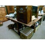 19th Century mahogany rectangular drop leaf dining table