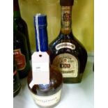 Wines and spirits - 1.75ltr bottle of E&J Brandy together with a 70cl bottle of Courvoisier V.S.