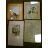 Quantity of framed prints, watercolours etc