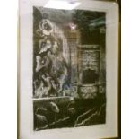 Peter Bauer - Artist's proof etching 'Theatre Royal', signed and dated in pencil '88