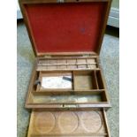 Late 19th Century Reeves & Sons mahogany artists box, the hinged cover opening to reveal a fitted